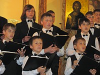 Munkácsi fiúkórus a nyíregyházi görög katolikus templomban