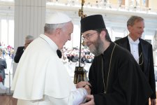 Görögkatolikus püspökként Ferenc pápa általános kihallgatásán