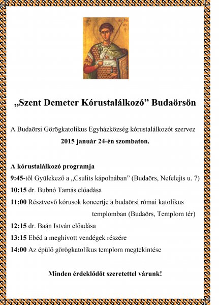 Szent Demeter kórustalálkozó Budaörsön