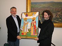 Cirill és Metód-ikon a Pécsi Görögkatolikus Egyházközségnek