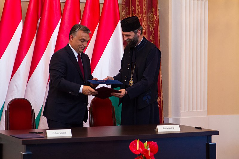 Együttműködési megállapodást írt alá Kocsis Fülöp érsek-metropolita és Orbán Viktor miniszterelnök