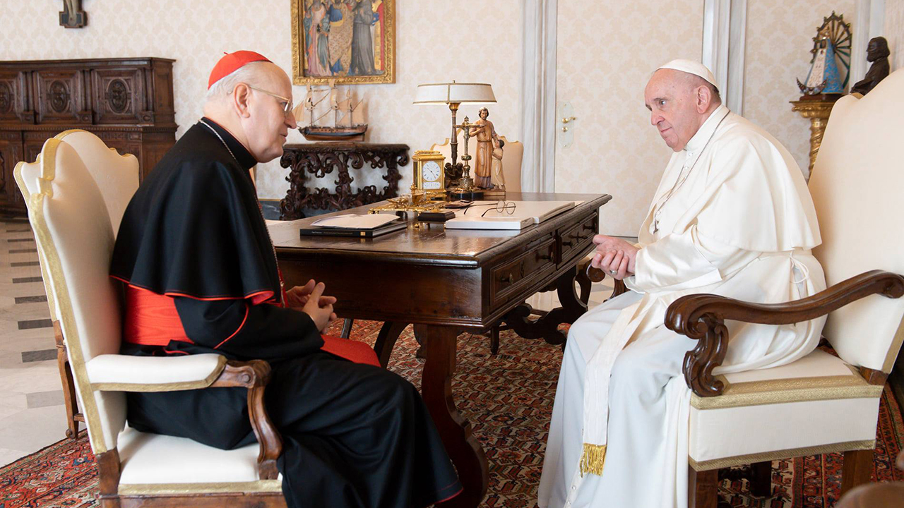 Ferenc pápa magánkihallgatáson fogadta Erdő Péter bíborost