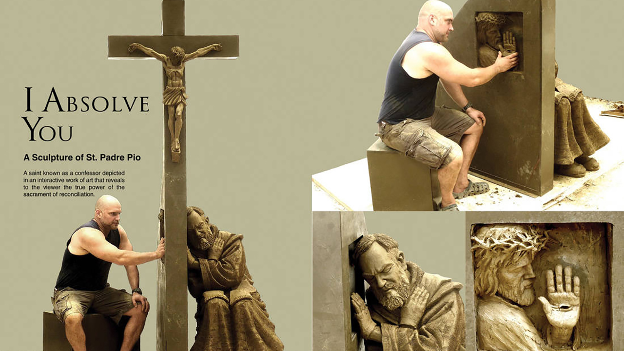 „Feloldozlak téged” – Pio atya különleges szobra Amerikában