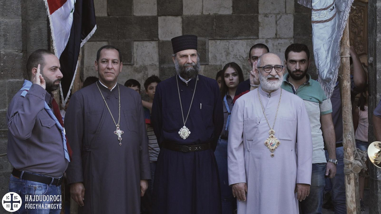 Trombitaszóval várták Fülöp metropolita atyát Damaszkuszban