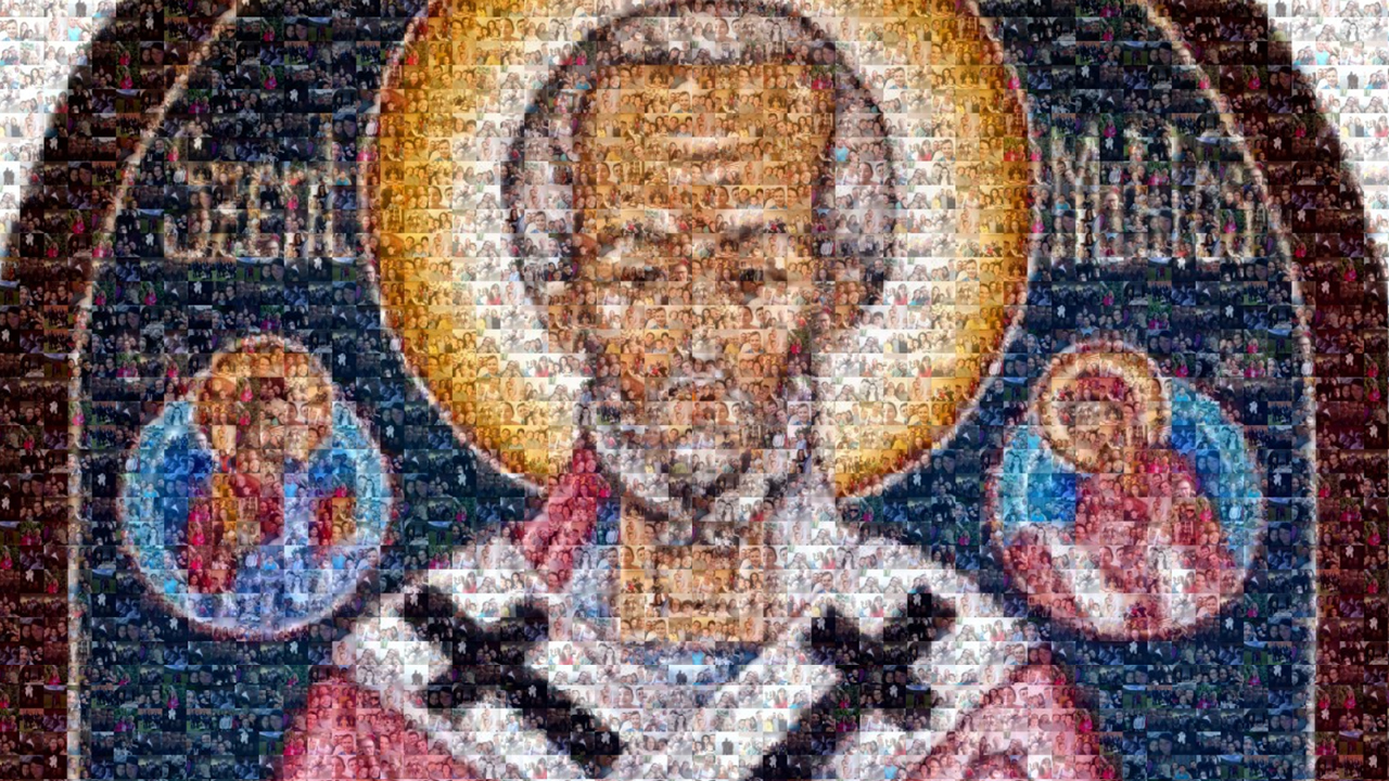 Együtt Szent Miklós ikonjában – családok fotóiból ikon-mozaik