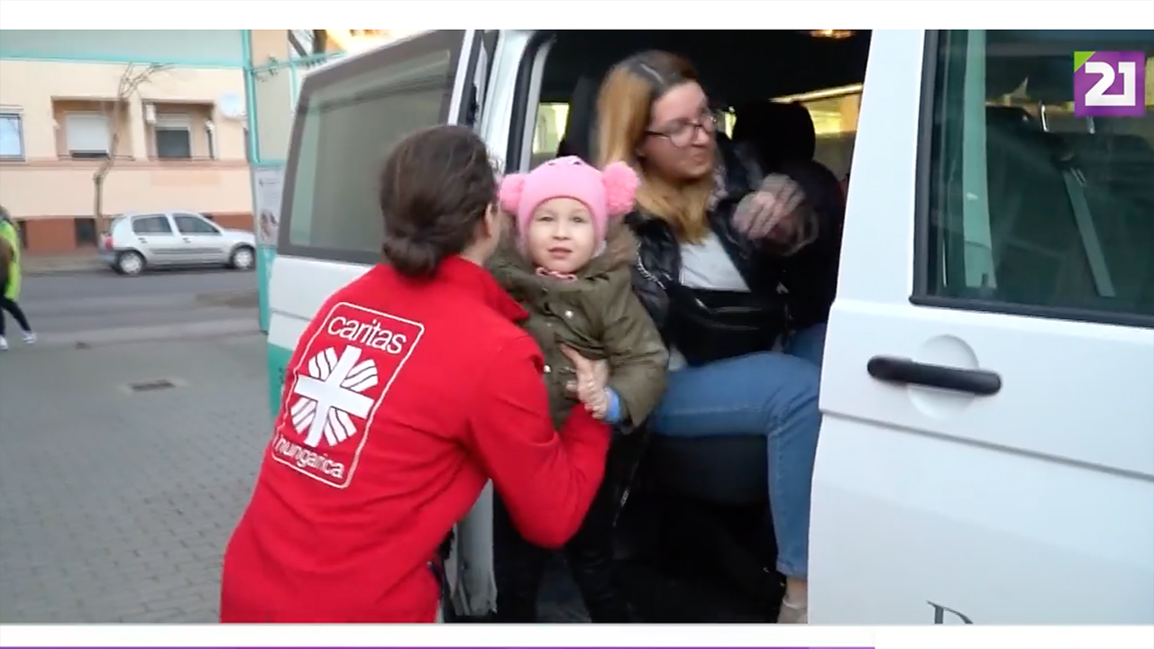 Tv21 Ungvár: Sok ukrán menekültről gondoskodnak Nyíregyházán