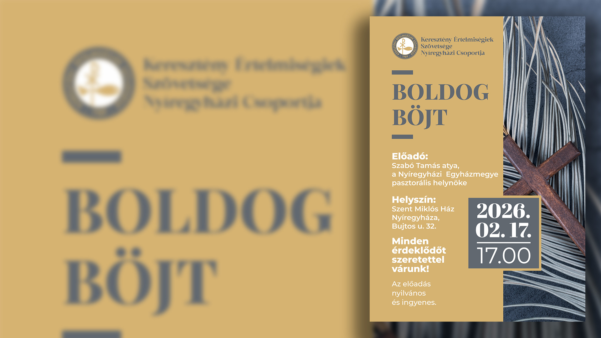 Boldog böjt: Szabó Tamás atya előadása