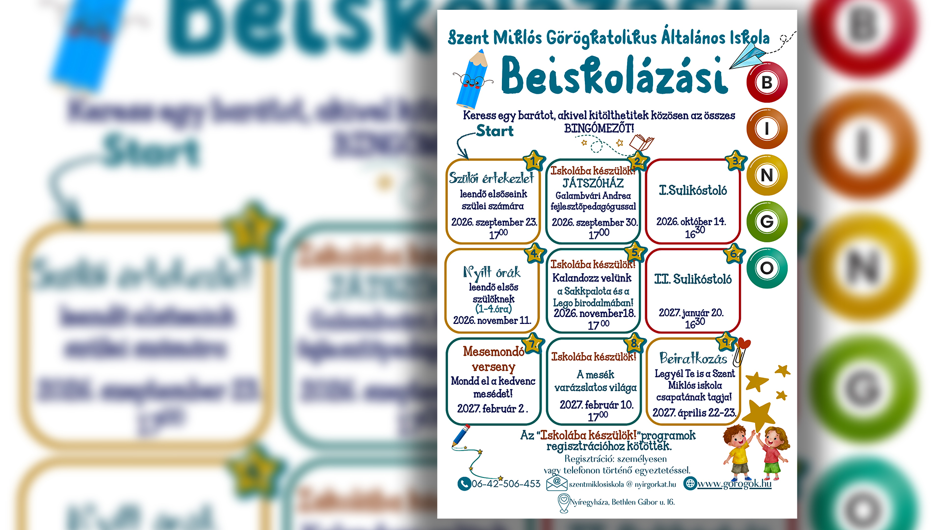 Iskolahívogató alkalmakra várja a leendő elsősöket a Szent Miklós-iskola