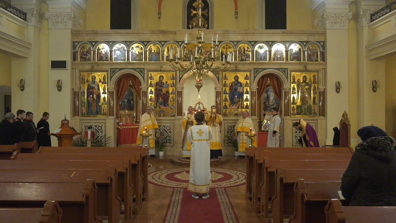 Aranyszájú Szent János Liturgiája vecsernyével, Örömhírvétel ünnepén 2020.03.25.